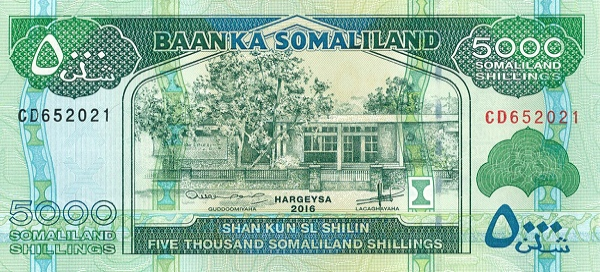 P21d Somaliland - 5000 Shillings 2016